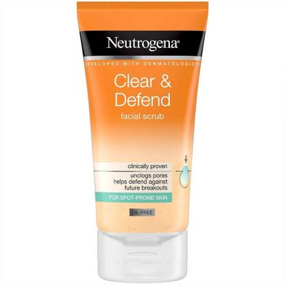 NEUTROGENA Clear & Defend Facial Scrub 150mL Face Wash