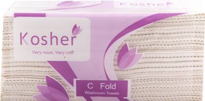 kosher C-Fold Paper Tissue/Restroom Towel - 150 Sheets each - Pack Of 6 (Total 900 Sheets)