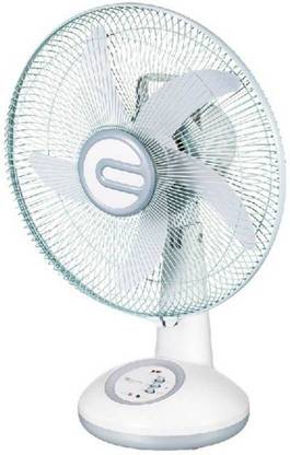 Dp ROCK SALESPlastic Rechargeable Fan (White, 14-inch) … Silent Operation 1200 mm Table Fan