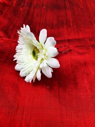 DRESSED UP DIVAS gorgeous white sunflower Hair Pin