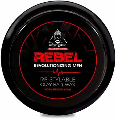 urbangabru Rebel Clay Hair Wax for Instant Re-Styling (100 times) and Ultra Strong Hold - 85 Gram Hair Wax