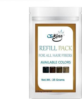 Osking Hair Building Fibers (Hair Loss Concealer) Refill Pack, Natural Black Color (25 g)