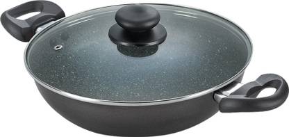 Prestige Omega Deluxe granite Kadhai 24 cm diameter with Lid 2.4 L capacity