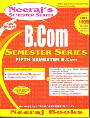 Bcom 5th Sem - All In One- Bangalore University- As Per New Syllabus