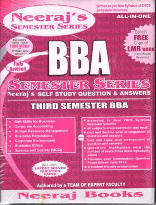 Bba 3rd Sem - All In One- Bangalore University- As Per New Syllabus
