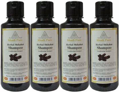 Khadi Pure Herbal Shikakai Shampoo - 210ml (Set of 4)