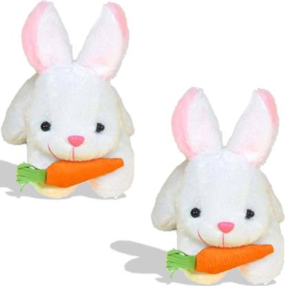 Macros Rabbit combo of 2 with carrot soft Push Toys For Kids  - 25 cm