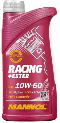 MANNOL Racing+Ester SAE 10W-60 Fully Synthetic Engine Oil API SN/SM/CF ACEA A3/B3/B4 7902-1 Full-Synthetic Engine Oil
