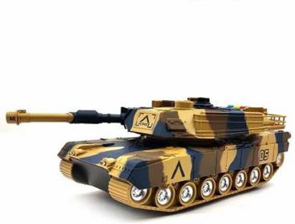 Galactic Friction Powered Army Tank Military Battle Tank Toy with Light and Sound Effects Arjun Indian Army Tank for Kids (May Be Available Color) (New Version)