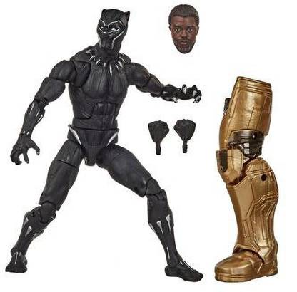 MARVEL Action Figure Toy Black Panther, Premium Design and 3 Accessories