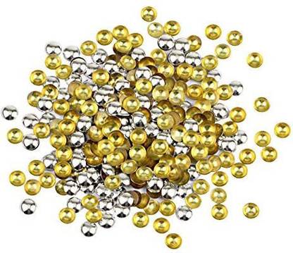 Evernew Beadsland Dome Studs Hotfix in Size 6mm,1/3 Round Flat Back Dome Studs with 200pcs ()