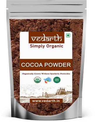 Vedarth 100% Natural Cocoa Powder 400gm (Unsweetened) for chocolate drinks / cake & Cake Baking Cocoa Powder