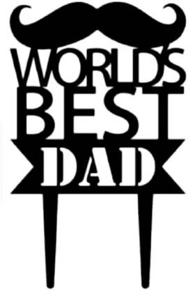 citc World Best Dad Topper Cake Topper