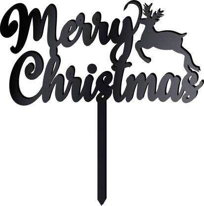 DECOR KAFE Merry Christmas Cake Topper Cake Topper
