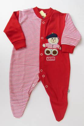 Babiano Baby Boys & Baby Girls Red Sleepsuit