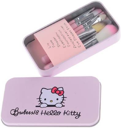 Butees18 Hello Kitty Makeup Brush Set 7Pc Makeup Mini Brush Kit