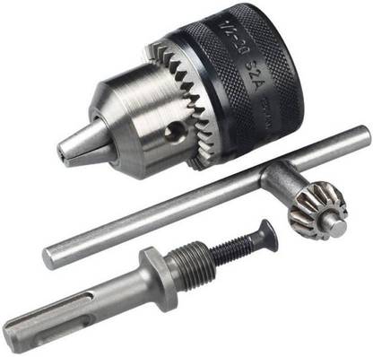 DUMDAAR 13mm drill chuck and key heavy duty with adaptor