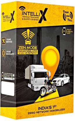 Trak N Tell Intelli X GPS Tracker for Mahindra Car & Bike With Engine Immobilizer and SIM With (1 Yr Subscription) GPS Device GPS Device