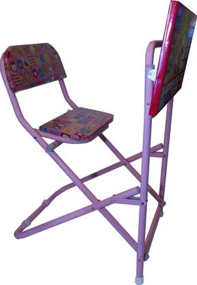 indian armar Study Table Joint with Chair for Kids Foldable for Kids Aged Between 3-12 Years, (Color Pink ) Metal Desk Chair