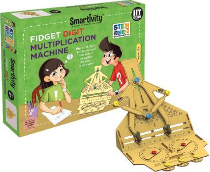 Smartivity Fidget Digit Multiplication Machine STEM DIY Toy, Educational & Construction Activity Game for Kids 6 to 14, Gifts for Boys & Girls, Learn Science Engineering ,Made in India