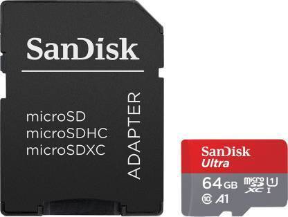 SanDisk ULTRA 64 GB MicroSDHC Class 10 80 MB/s  Memory Card