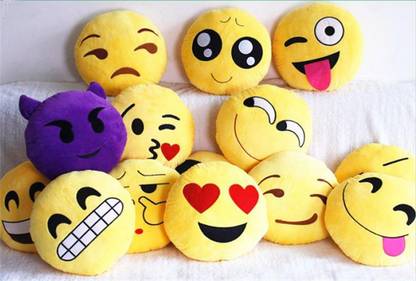 Supreme Home Collective Microfibre Smiley Cushion Pack of 9