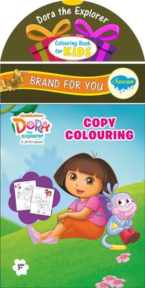 Dora Copy To Colour The Explorer Copy Colouring | Colouring Books
