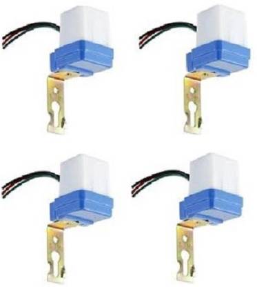 kamcon 4pc Combo 220 V Auto Day/Night On and Off Photocell Lighting LDR Sensor Switch Smart Switch
