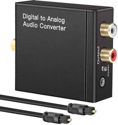 microware  TV-out Cable Digital to Analog Audio Converter Digital Optical Toslink Coaxial Inputs to RCA Audio Adapter and AUX 3.5mm Jack(Headphone) Outputs - Optical Toslink Cable Included