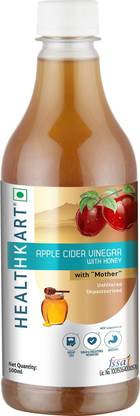 HEALTHKART Apple Cider with Mother- Natural, Raw, Unfiltered with Honey Vinegar