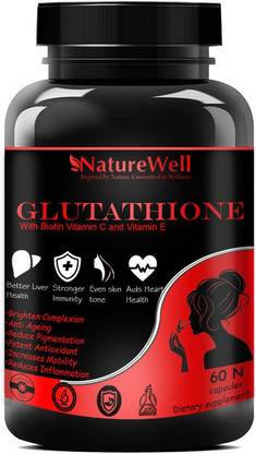 Naturewell Glutathione Skin Lightening with Vitamin E & C (Red)