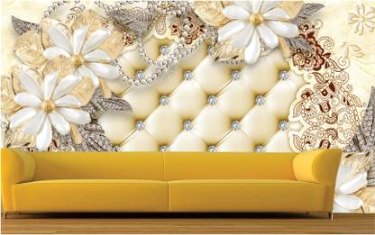 digital print world Vinyl Floral & Botanical Multicolor Wallpaper