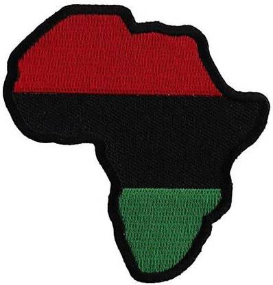 Ivamis Trading African Map Patch 3x3 inch. Embroide Iron on Patch