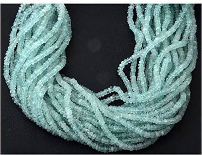 Best In Beads aquamarine Faceted Rondelle Beads 3-4mm by BESTINBEADS I aquamarine Beads 3-4mm I aquamarine Bead Strands I aquamarine F