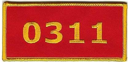 SPK Art USMC US Marine Corps Patch MOS 0311 Rifleman Patch Hook Fastener Backing Compatible Emblem Badge DIY Craft