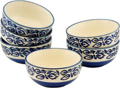 Yourowndcor Ceramic Vegetable Bowl Handpainted Multicolored Ceramic Leaf Bowls Set Vegetable/Dessert/Soup,Set of 6)