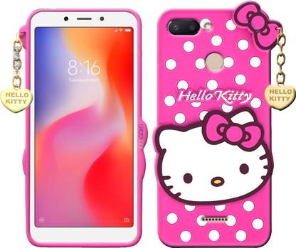 Rance Back Cover for Redmi 6 - Hello Kitty Case | 3D Cute Doll | Soft Girl Back Cover with Pendant