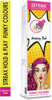 Streax Hold & Play Funky Hair Colour Groovy , Groovy Pink
