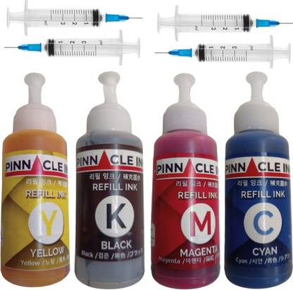 PINNACLE Inks Dye Refill Ink Black & 678 Tri Color Ink Cartridges Black + Tri Color Combo Pack Ink Bottle