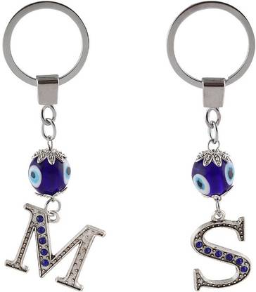 Thatsav Evileye M & S Alphabet / Letter Combo (Set of 2) Key Chain
