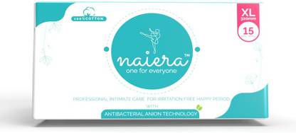 Naiera (one for every one) Sanitary Napkin Long Lasting Biodegradable Ultra Thin and Dry Net Sanitary Pad With Wings 320 MM XL Sanitary Pad