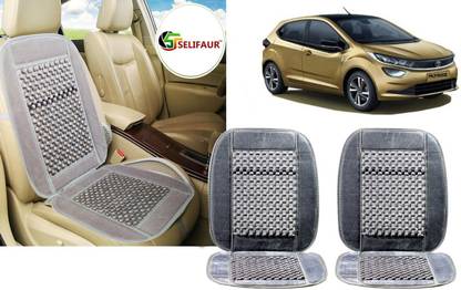 Selifaur Velvet, Wooden Bead Seating Pad For  Tata Universal For Car