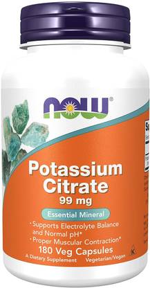 Now Foods Potassium Citrate 99 mg Veg Capsules