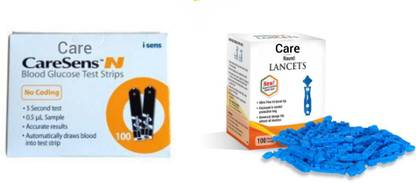 CARE Sens N 100 Strips Glucometer Lancets