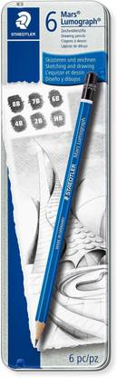 STAEDTLER 8B, 7B, 6B, 4B, 2B, HB Pencil