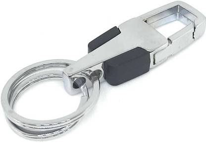 reyiys Stylish Double Ring Hook Keychain for Bike Man & Boys Keyring Key Chain