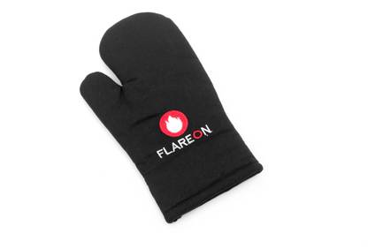 flareon Black Cotton Kitchen Linen Set