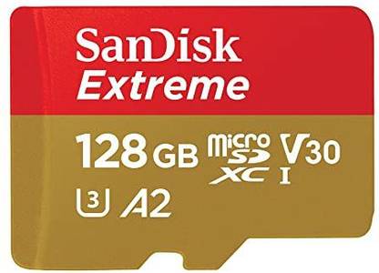 SanDisk SDSQXA1-128G-GN6GN Extreme 128 GB MicroSDXC UHS Class 1 160 MB/s  Memory Card Compatible with Gaming Console, Camera, Tablet, Mobile