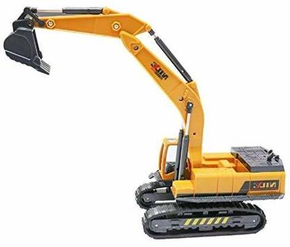Galactic Friction Powered Unbreakable Push and Go Construction Excavator Toy Vehicles Trucks Pretend Play Set For Kids Construction Excavator/Digger Machine Toy For Kids (Pack of 1)