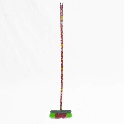 Shashi-Sun Plastic Street Indoor & Outdoor Push Broom-Brush Floor Cleaning With Extendable Rod Handle Fiber, Plastic Wet and Dry Broom